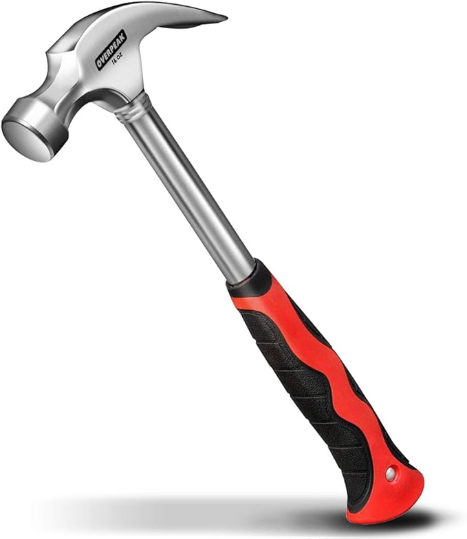 6 克)爪锤玻璃纤维防滑减震手柄,适用于家用维修工具